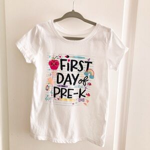 The Children's Place White First Day of Pre-K Tee